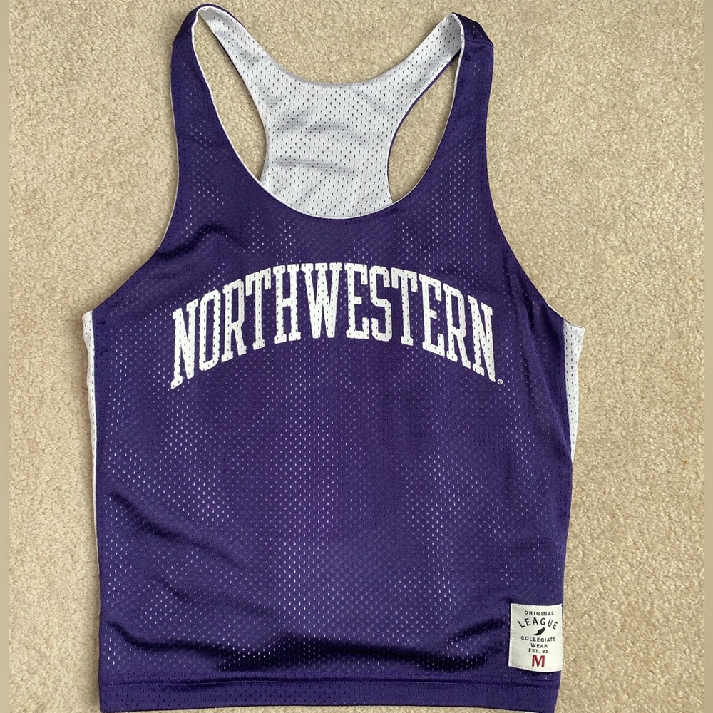 VINTAGE NORTHWESTERN UNIVERSITY LACROSSE JERSEY REVERSIBLE